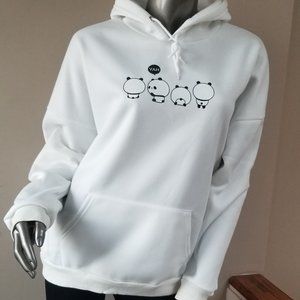Panda White Hoodie